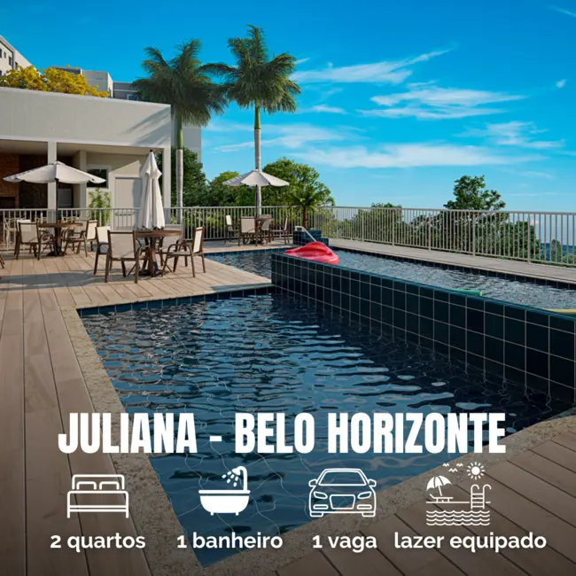 Foto 1 de Apartamento com 2 quartos à venda, 42m2 em Juliana, Belo Horizonte - MG
