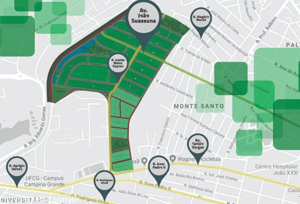 Foto 3 de Terreno / Lote à venda, 29582m2 em Universitário, Campina Grande - PB