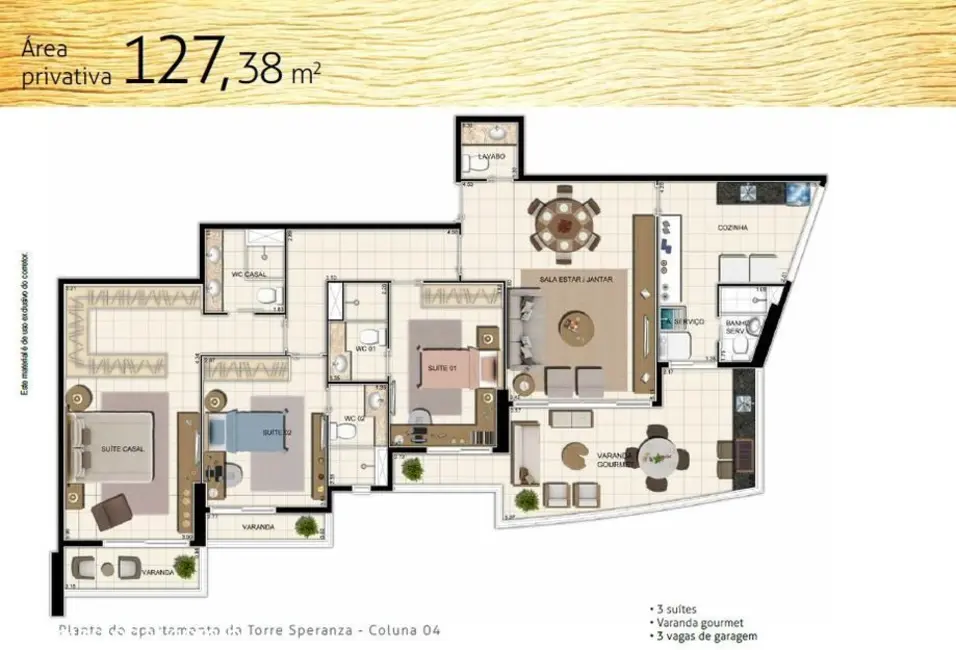 Foto 14 de Lançamento à venda, 127m2 em Ponta Negra, Manaus - AM