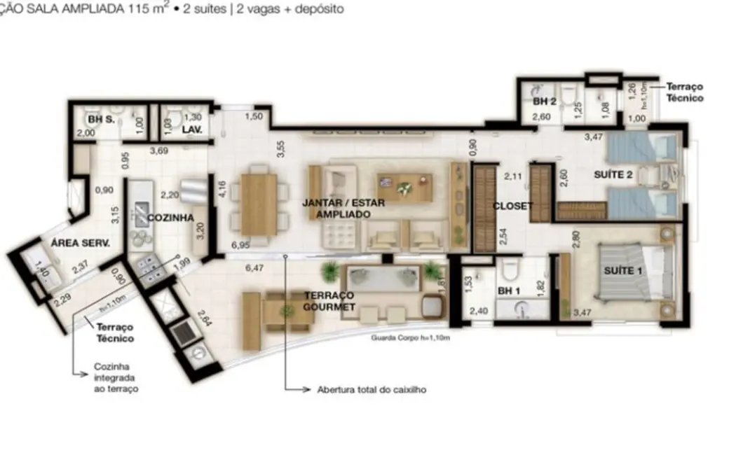 Foto 7 de Cobertura com 4 quartos à venda, 315m2 em Adrianópolis, Manaus - AM