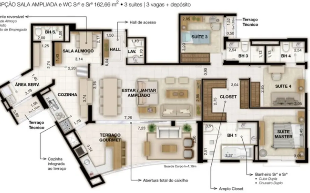 Foto 9 de Cobertura com 4 quartos à venda, 315m2 em Adrianópolis, Manaus - AM