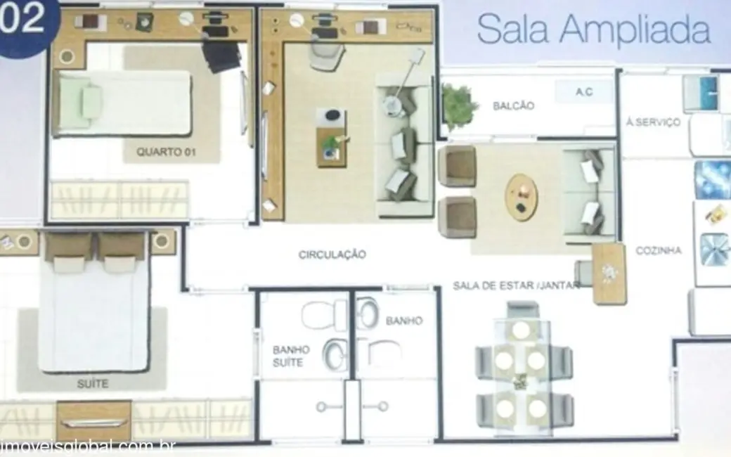 Foto 4 de Apartamento à venda, 56m2 em Adrianópolis, Manaus - AM