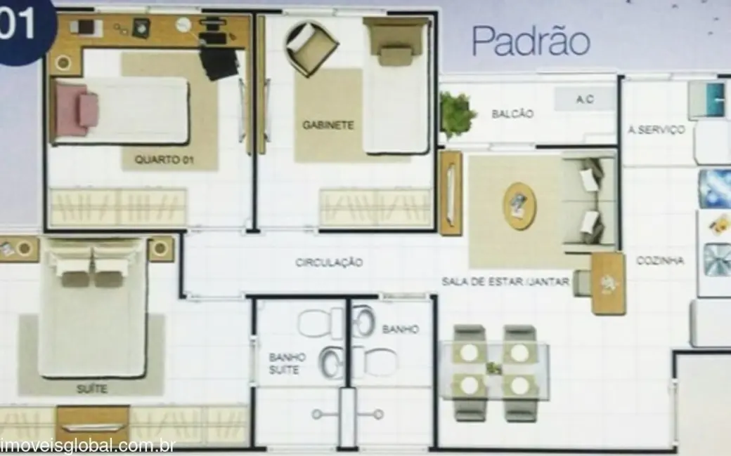 Foto 5 de Apartamento à venda, 56m2 em Adrianópolis, Manaus - AM