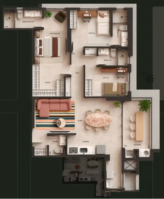 Lançamento com 3 quartos à venda, 112m2 em Setor Marista, Goiania - GO - imagem 6 Foto 6 de Lançamento com 3 quartos à venda, 112m2 em Setor Marista, Goiania - GO