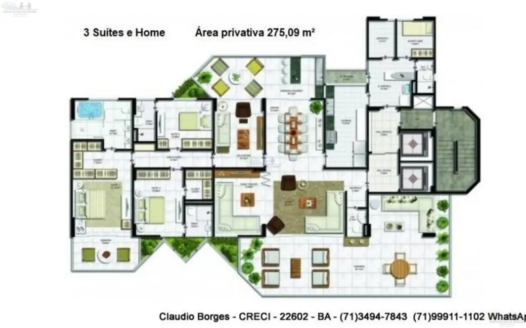Apartamento com 4 quartos à venda, 275m2 em Ondina, Salvador - BA - imagem 4 Foto 4 de Apartamento com 4 quartos à venda, 275m2 em Ondina, Salvador - BA