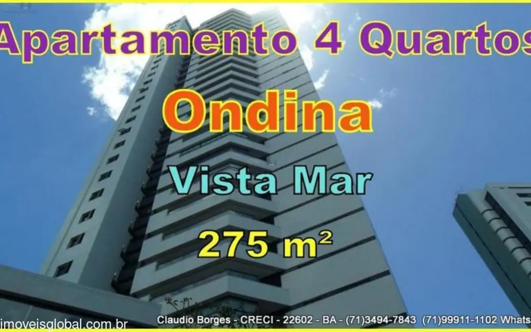 Foto 1 de Apartamento com 4 quartos à venda, 275m2 em Ondina, Salvador - BA