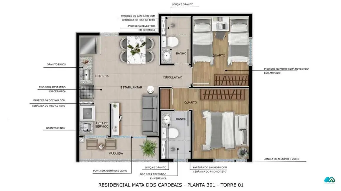 Apartamento com 2 quartos à venda, 49m2 em Cruz das Almas, Maceio - AL - imagem 6 Foto 6 de Apartamento com 2 quartos à venda, 49m2 em Cruz das Almas, Maceio - AL