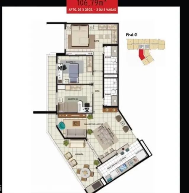 Foto 9 de Apartamento com 2 quartos à venda, 76m2 em Centro, Manaus - AM