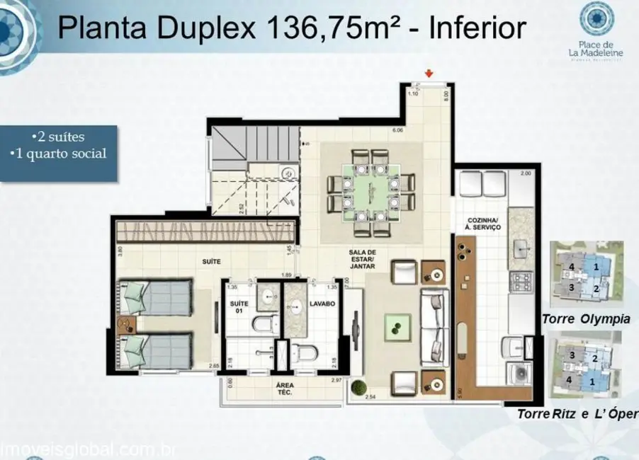 Foto 8 de Apartamento com 2 quartos à venda, 71m2 em Manaus - AM