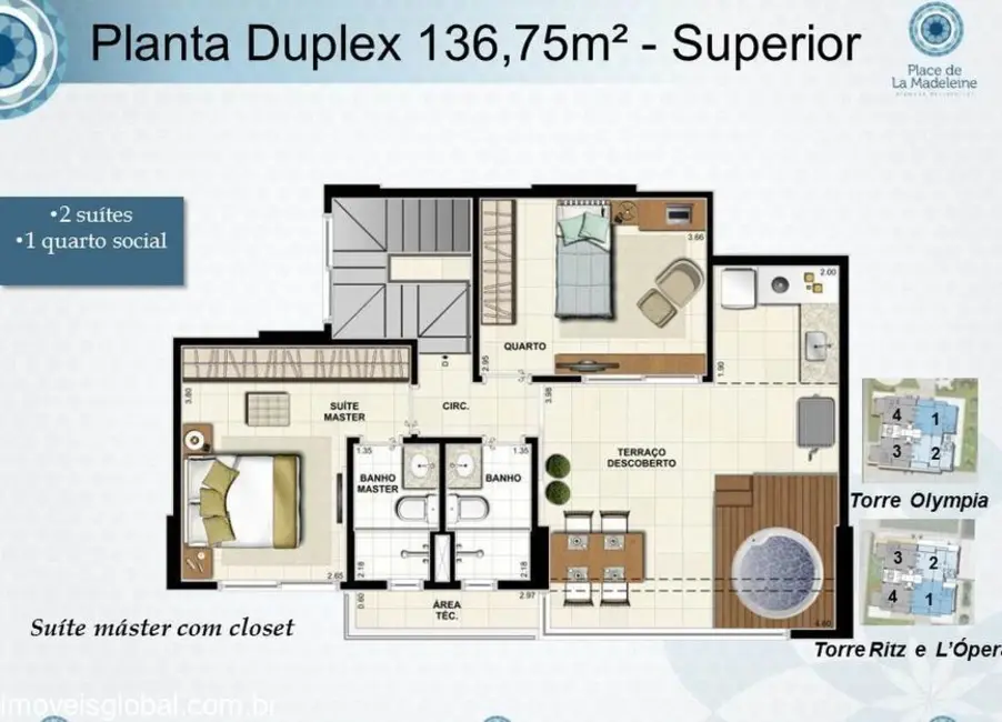 Foto 7 de Apartamento com 2 quartos à venda, 71m2 em Manaus - AM