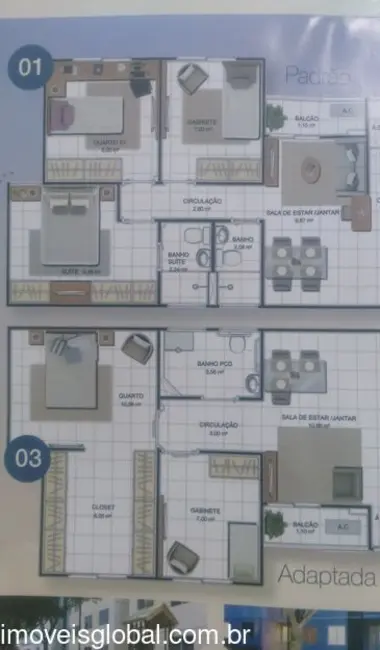 Foto 2 de Apartamento com 2 quartos à venda, 56m2 em Manaus - AM