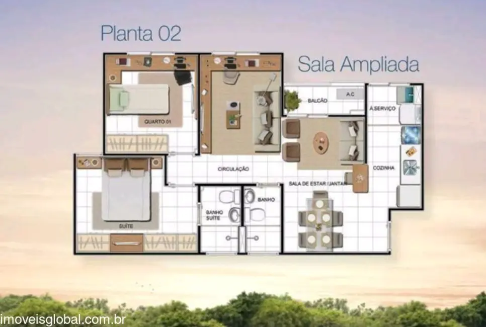 Foto 6 de Apartamento à venda, 56m2 em Manaus - AM