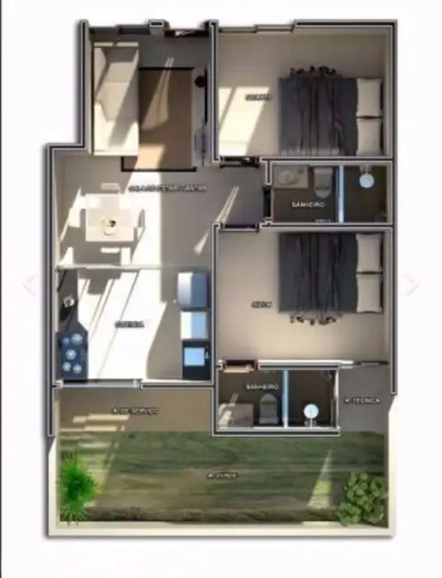 Foto 3 de Apartamento com 2 quartos à venda, 72m2 em Petrópolis, Manaus - AM