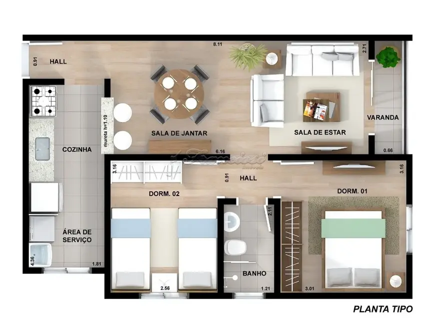 Apartamento com 2 quartos à venda, 81m2 em Jardim Mimas, Embu Das Artes - SP - imagem 4 Foto 4 de Apartamento com 2 quartos à venda, 81m2 em Jardim Mimas, Embu Das Artes - SP