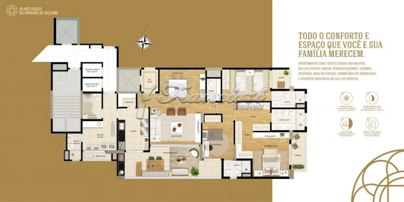 Apartamento à venda, 183m2 em Centro, Itapetininga - SP - imagem 6 Foto 6 de Apartamento à venda, 183m2 em Centro, Itapetininga - SP