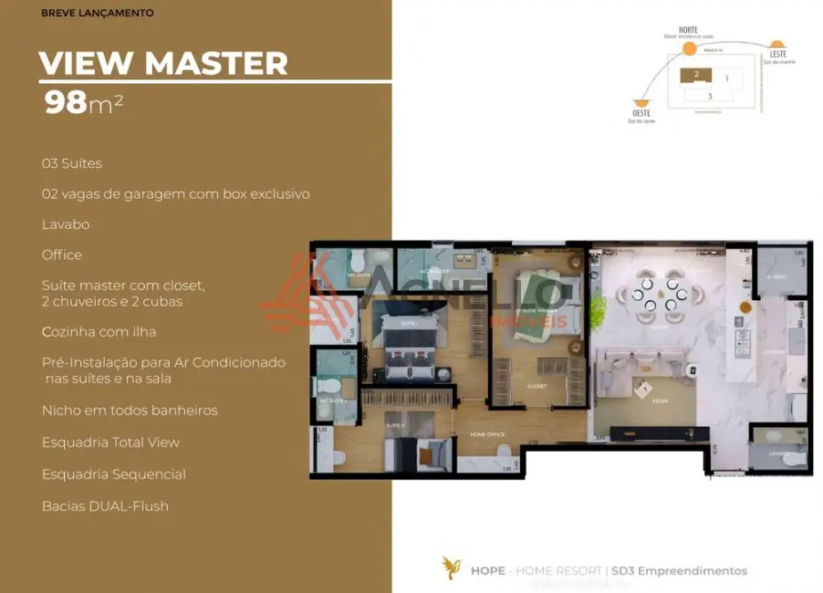 Foto 8 de Apartamento com 3 quartos à venda, 122m2 em Residencial Paraíso, Franca - SP