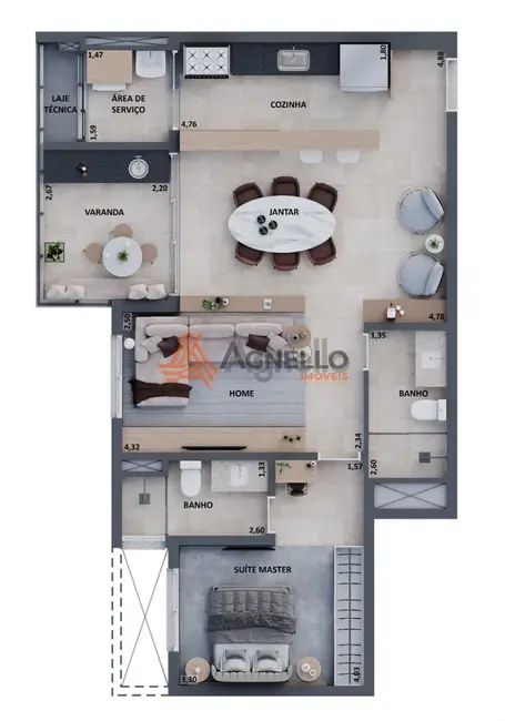 Foto 7 de Apartamento com 3 quartos à venda, 95m2 em Centro, Franca - SP