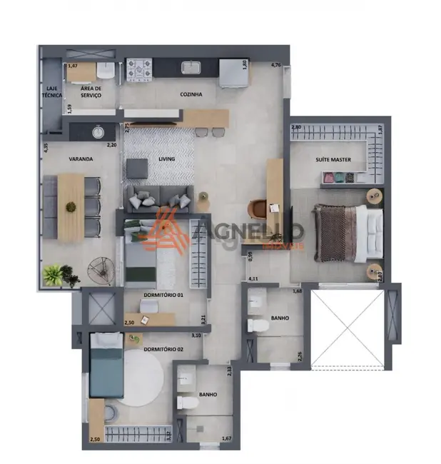 Foto 5 de Apartamento com 3 quartos à venda, 95m2 em Centro, Franca - SP