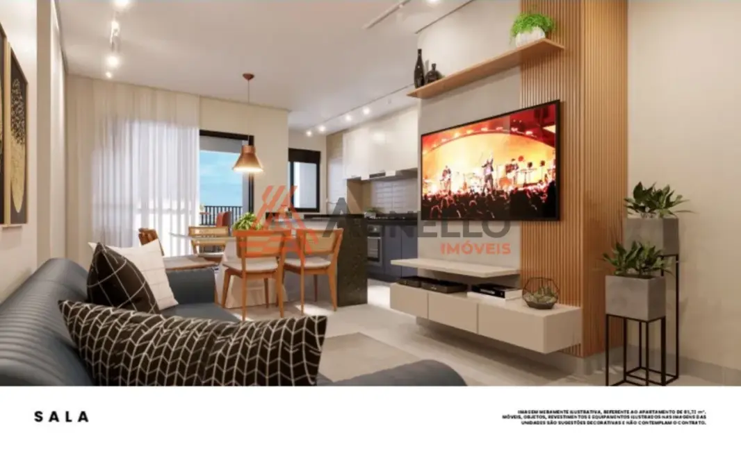 Foto 3 de Apartamento com 2 quartos à venda, 69m2 em Núcleo Agrícola Alpha, Franca - SP