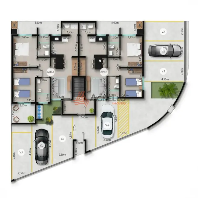 Foto 2 de Apartamento com 2 quartos à venda, 56m2 em Jardim Cambuí, Franca - SP