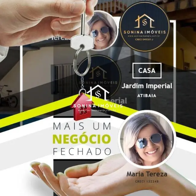 Casa com 3 quartos à venda, 276m2 em Jardim Imperial, Atibaia - SP - imagem 1 Foto 1 de Casa com 3 quartos à venda, 276m2 em Jardim Imperial, Atibaia - SP