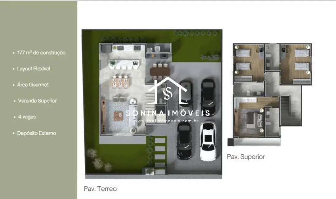 Casa com 3 quartos à venda, 216m2 em Loteamento Loanda, Atibaia - SP - imagem 4 Foto 4 de Casa com 3 quartos à venda, 216m2 em Loteamento Loanda, Atibaia - SP