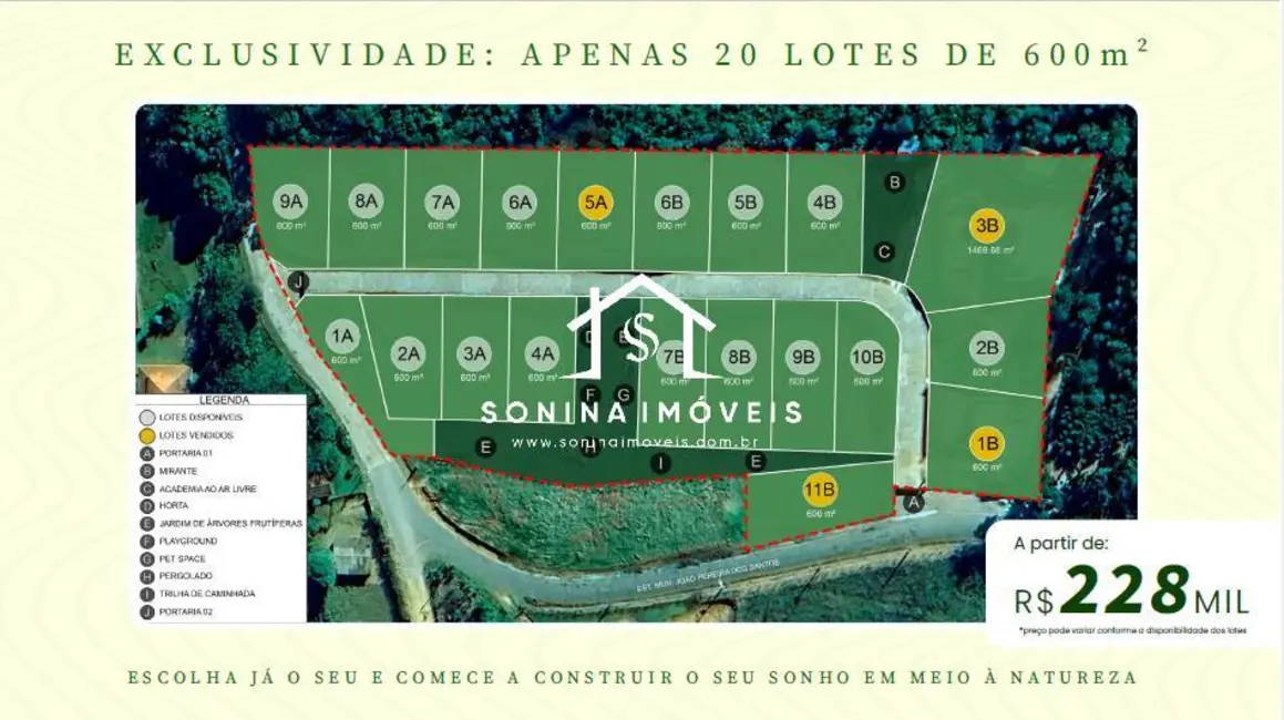 Foto 2 de Lote de Condomínio à venda, 600m2 em Nazare Paulista - SP