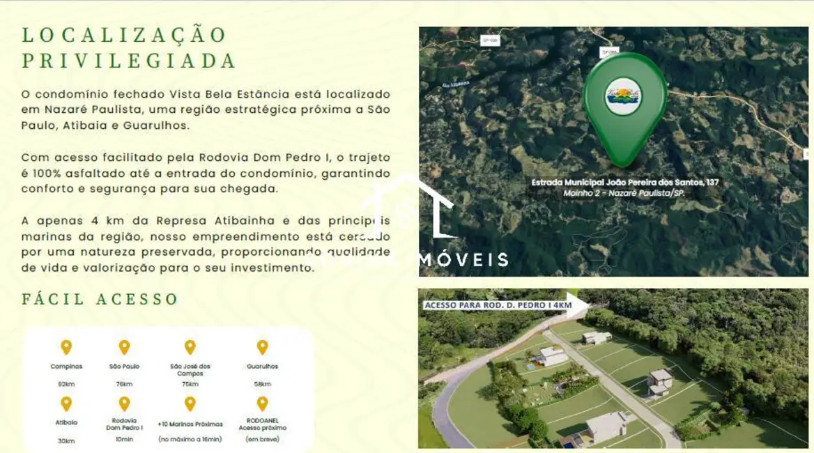 Foto 4 de Lote de Condomínio à venda, 600m2 em Nazare Paulista - SP