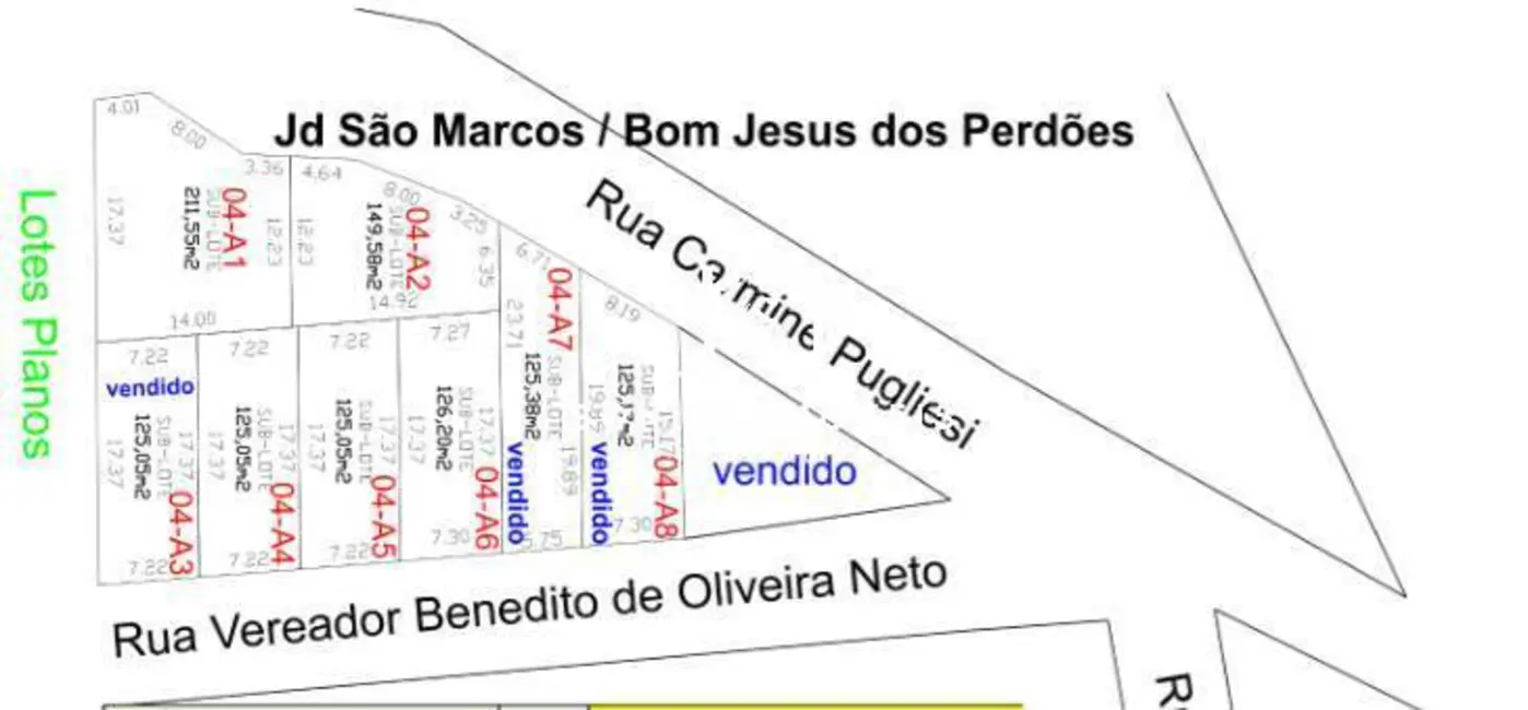 Foto 4 de Terreno / Lote à venda, 126m2 em Bom Jesus Dos Perdoes - SP