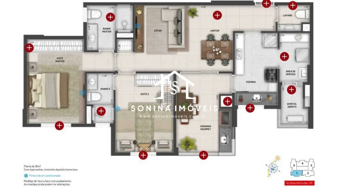 Apartamento com 2 quartos à venda, 80m2 em Alvinópolis, Atibaia - SP - imagem 4 Foto 4 de Apartamento com 2 quartos à venda, 80m2 em Alvinópolis, Atibaia - SP