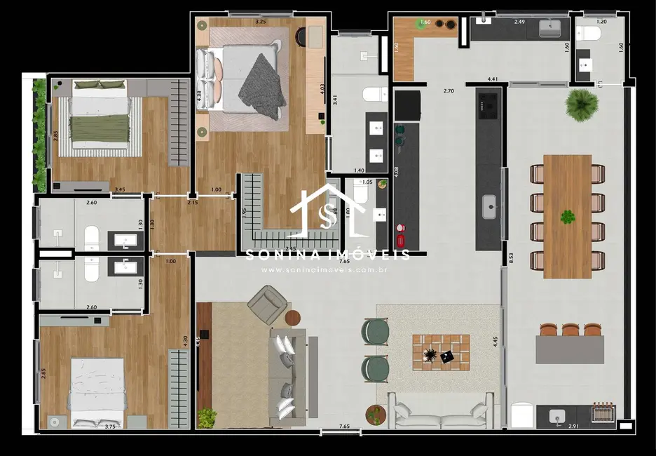 Foto 9 de Apartamento com 3 quartos à venda, 174m2 em Vila Gardênia, Atibaia - SP