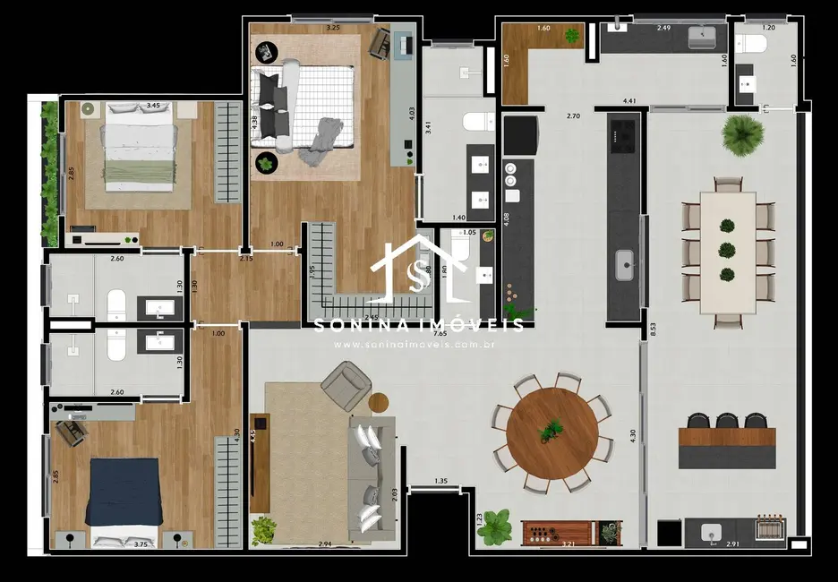 Foto 8 de Apartamento com 3 quartos à venda, 174m2 em Vila Gardênia, Atibaia - SP