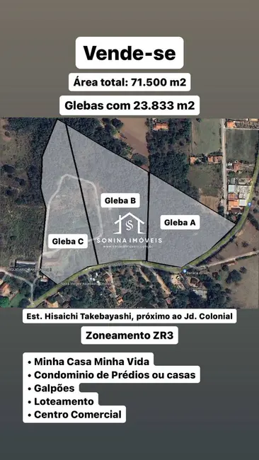 Terreno / Lote à venda, 23833m2 em Jardim Colonial, Atibaia - SP - imagem 1 Foto 1 de Terreno / Lote à venda, 23833m2 em Jardim Colonial, Atibaia - SP