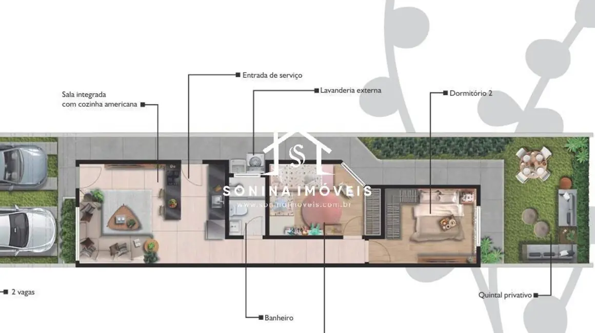 Foto 6 de Casa com 2 quartos à venda em Bom Jesus Dos Perdoes - SP