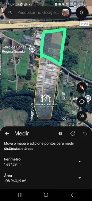 Foto 2 de Terreno / Lote à venda, 40000m2 em Parque Rio Abaixo, Atibaia - SP
