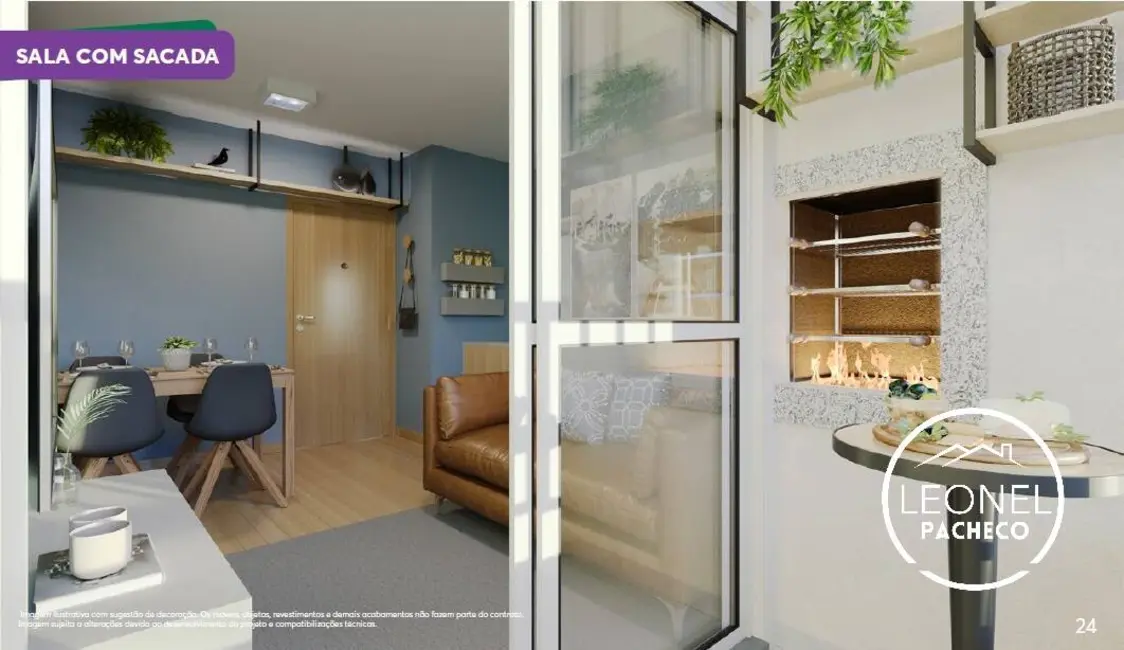 Foto 4 de Apartamento com 2 quartos à venda, 44m2 em Floresta, Joinville - SC