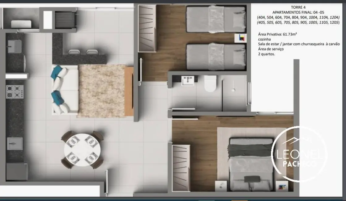 Foto 6 de Apartamento com 2 quartos à venda, 62m2 em Balneario Picarras - SC