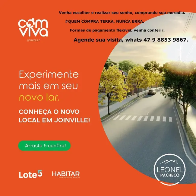 Foto 2 de Terreno / Lote à venda em Paranaguamirim, Joinville - SC