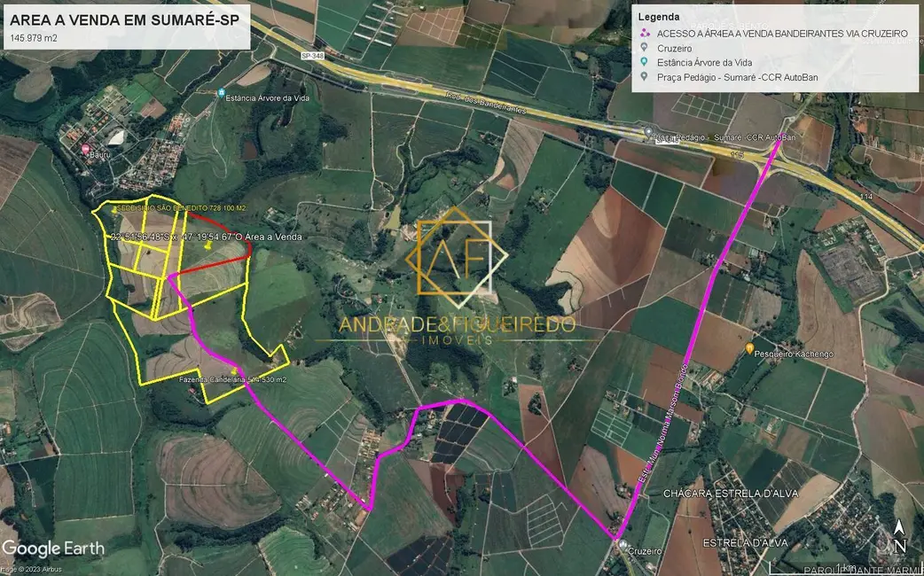 Foto 1 de Terreno / Lote à venda, 145979m2 em Área Rural de Sumaré, Sumare - SP