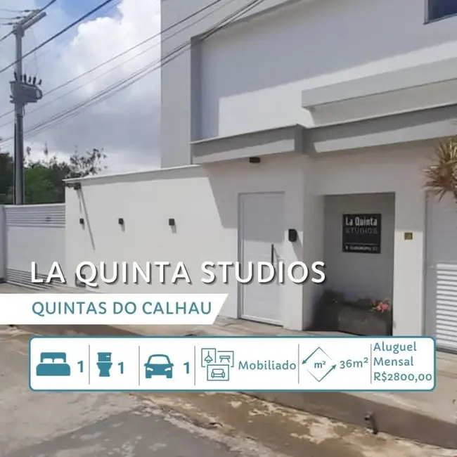 Foto 1 de Apartamento com 1 quarto para alugar, 36m2 em Quintas do Calhau, Sao Luis - MA