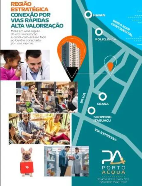 Foto 5 de Apartamento com 2 quartos à venda, 64m2 em Barreiros, Sao Jose - SC