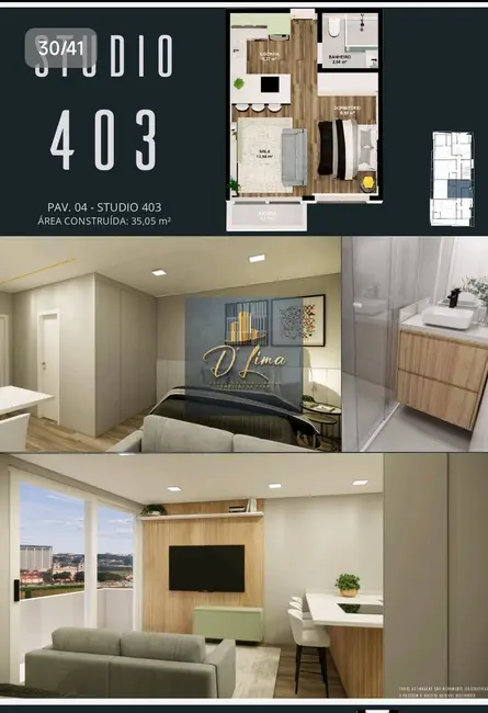 Foto 4 de Apartamento com 1 quarto à venda, 35m2 em Campeche, Florianopolis - SC