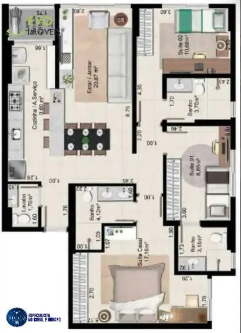 Apartamento com 3 quartos à venda, 93m2 em Setor Bueno, Goiania - GO - imagem 4 Foto 4 de Apartamento com 3 quartos à venda, 93m2 em Setor Bueno, Goiania - GO