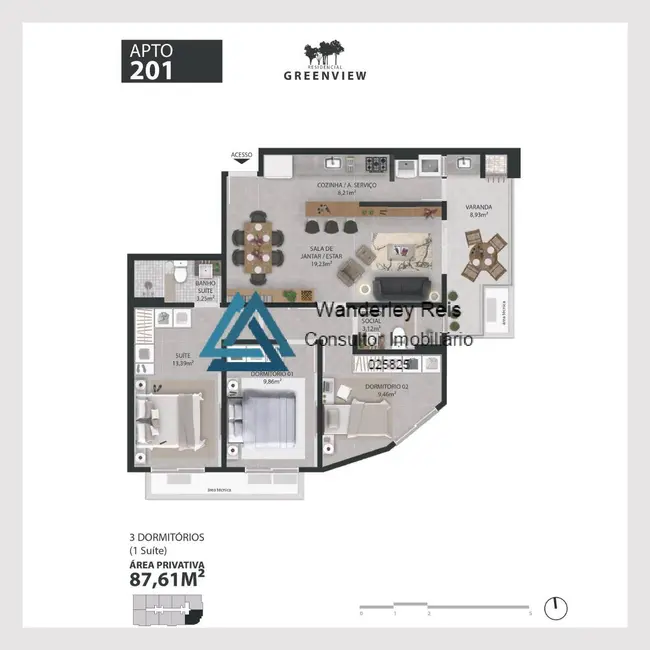 Foto 6 de Apartamento com 2 quartos à venda, 68m2 em Florianopolis - SC