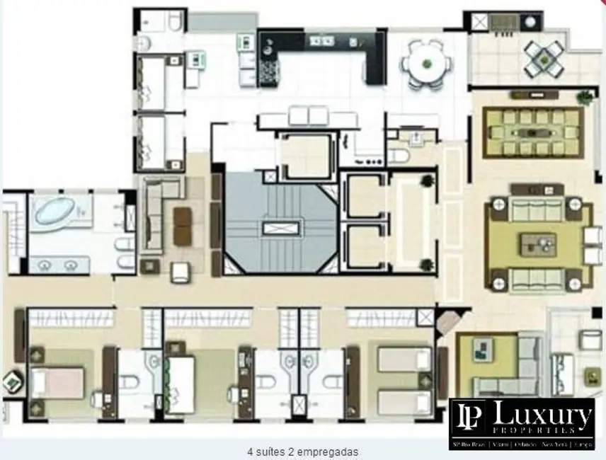 Apartamento com 4 quartos à venda, 287m2 em Vila Nova Conceição, São Paulo - SP - imagem 9 Foto 9 de Apartamento com 4 quartos à venda, 287m2 em Vila Nova Conceição, São Paulo - SP