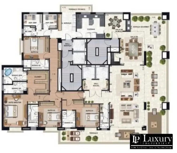 Apartamento com 4 quartos à venda e para alugar, 470m2 em Vila Nova Conceição, São Paulo - SP - imagem 6 Foto 6 de Apartamento com 4 quartos à venda e para alugar, 470m2 em Vila Nova Conceição, São Paulo - SP