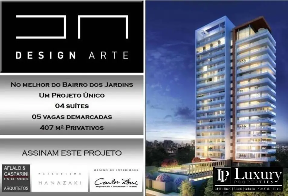 Apartamento com 4 quartos à venda e para alugar, 407m2 em Jardim Paulista, São Paulo - SP - imagem 1 Foto 1 de Apartamento com 4 quartos à venda e para alugar, 407m2 em Jardim Paulista, São Paulo - SP