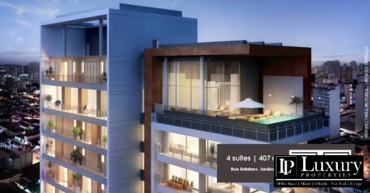 Apartamento com 4 quartos à venda e para alugar, 407m2 em Jardim Paulista, São Paulo - SP - imagem 4 Foto 4 de Apartamento com 4 quartos à venda e para alugar, 407m2 em Jardim Paulista, São Paulo - SP