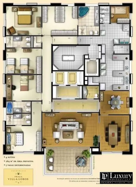 Foto 5 de Apartamento com 3 quartos para alugar, 264m2 em Alto de Pinheiros, São Paulo - SP