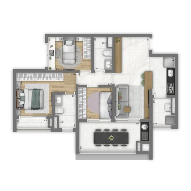 Apartamento com 3 quartos à venda e para alugar, 61835m2 em Vila Clementino, São Paulo - SP - imagem 5 Foto 5 de Apartamento com 3 quartos à venda e para alugar, 61835m2 em Vila Clementino, São Paulo - SP
